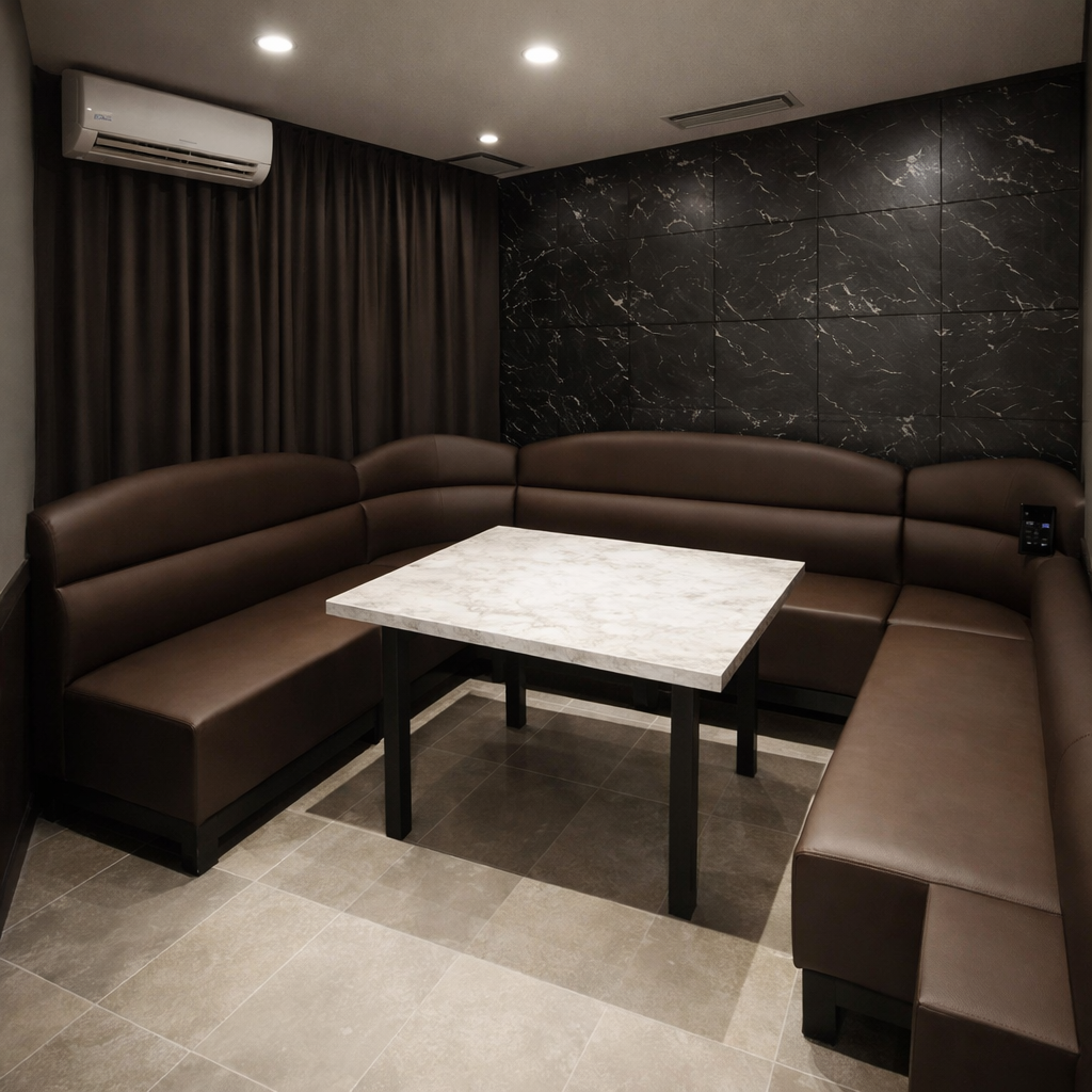 홍대 노래방 소형룸 내부