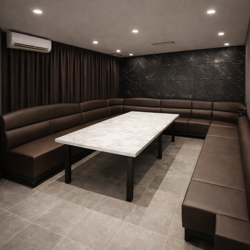 홍대 노래방 중형룸 내부