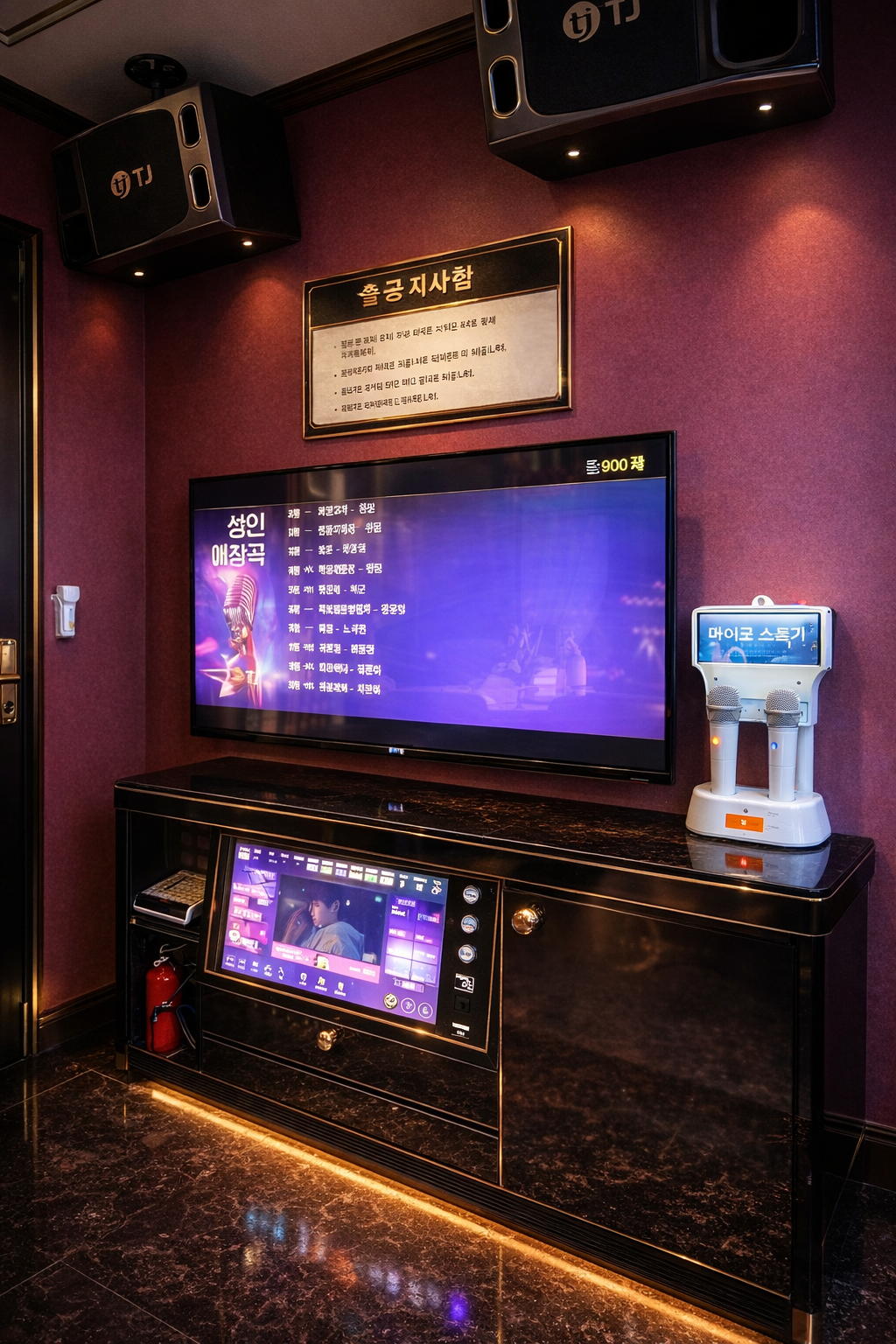 마포 노래방 룸 내부사진